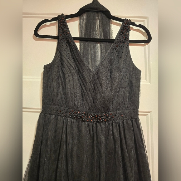 Adrianna Papell black tulle cocktail dress - Picture 5 of 9